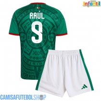 Camisa de time de futebol México Raul Jimenez #9 Replicas 1º Equipamento Infantil Mundo 2026 Manga Curta (+ Calças curtas)